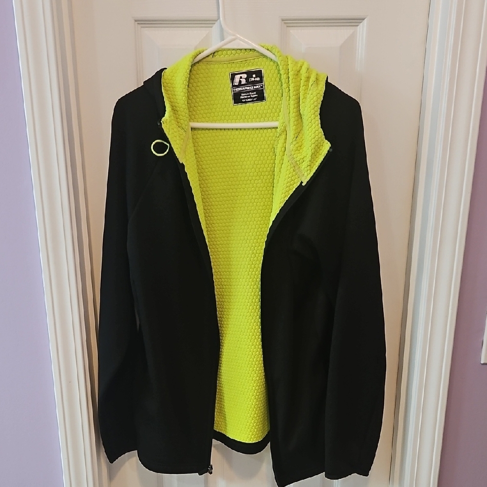 Black Jacket with Neon Yellow Lining